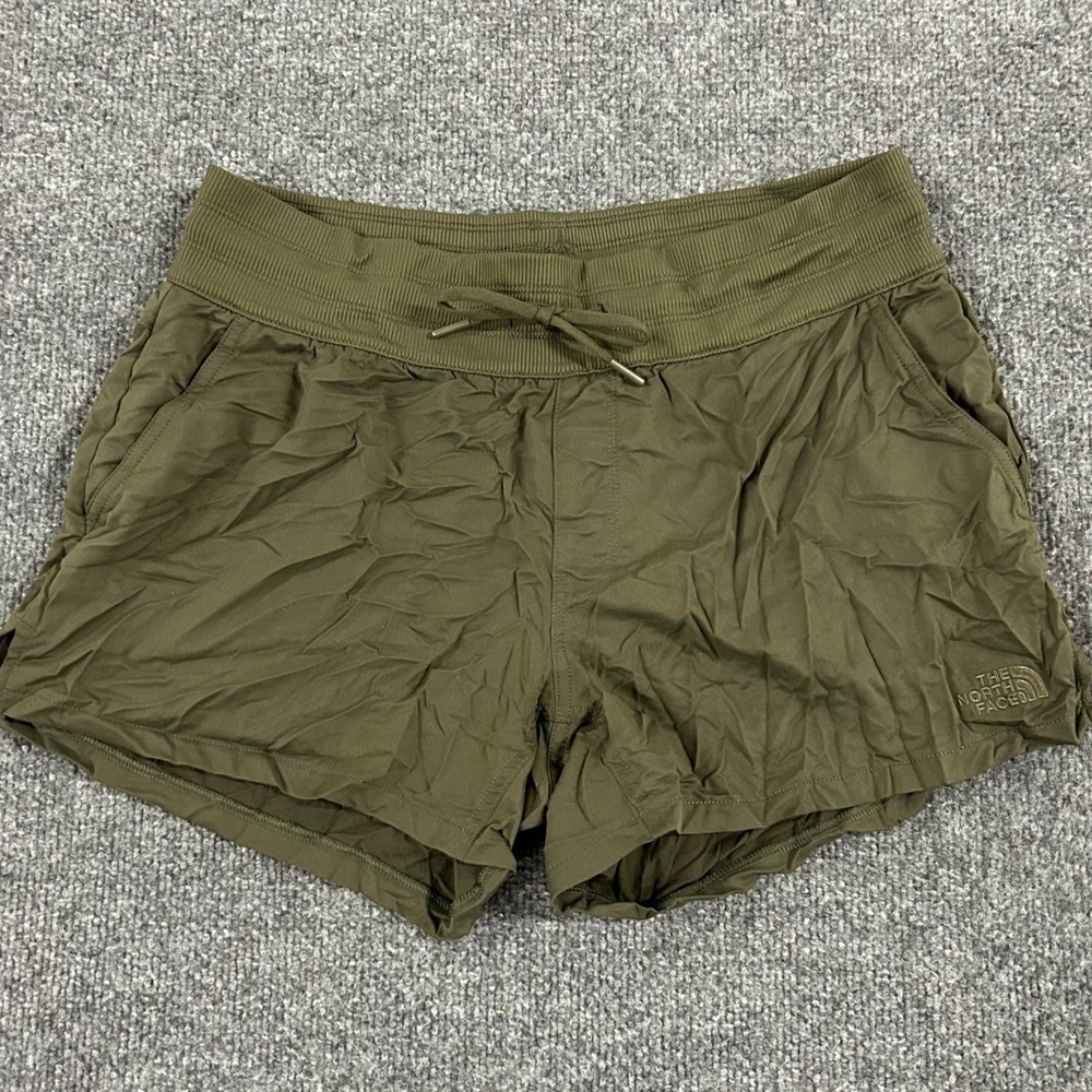 The North Face Shorts Womens Size M Olive Green Hiking Athletic Drawstring NEW